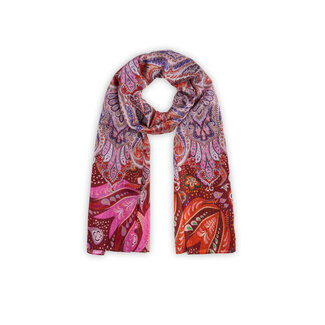 Codello Sjaal Printed Pongé Paisley Pink
