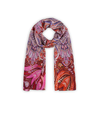 Codello Sjaal Printed Pongé Paisley Pink
