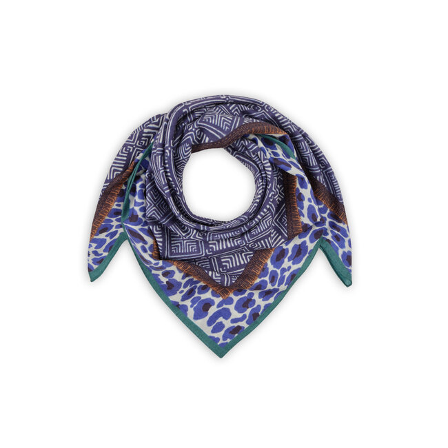 Codello Sjaal Square Graphical Pattern Blue