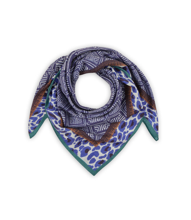 Codello Sjaal Square Graphical Pattern Blue