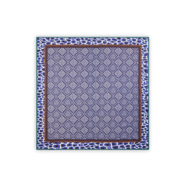 Codello Sjaal Square Graphical Pattern Blue