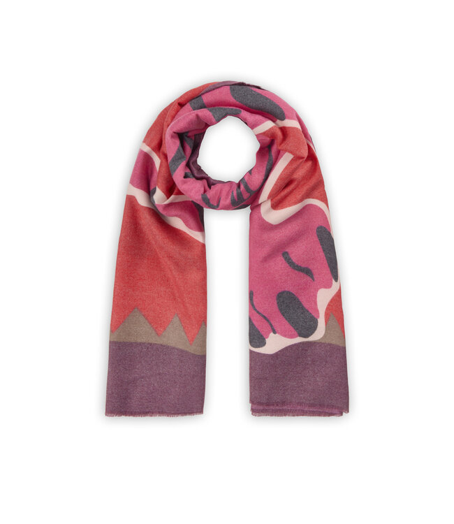 Codello Sjaal Printed Tiger Pink