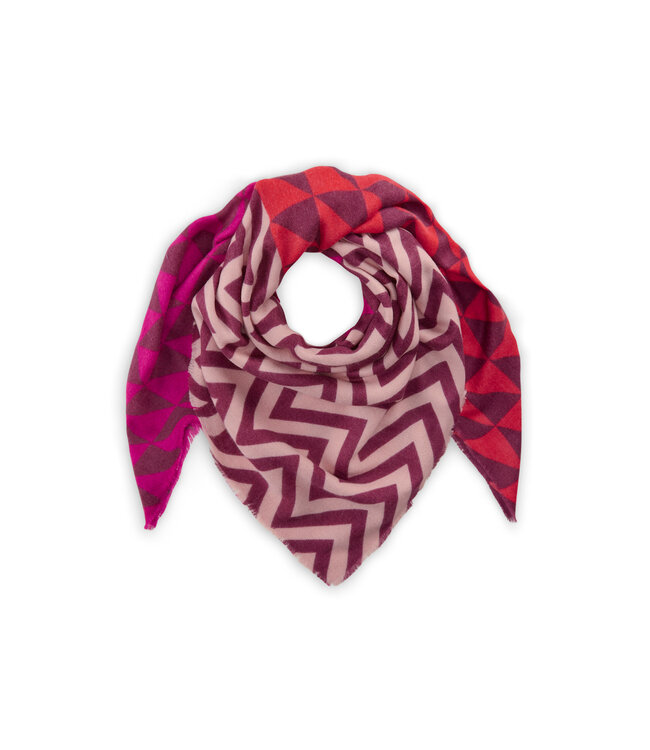 Codello Sjaal Printed Square Graphic Mix Pink