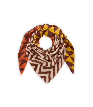Codello Sjaal Printed Square Graphic Mix Orange