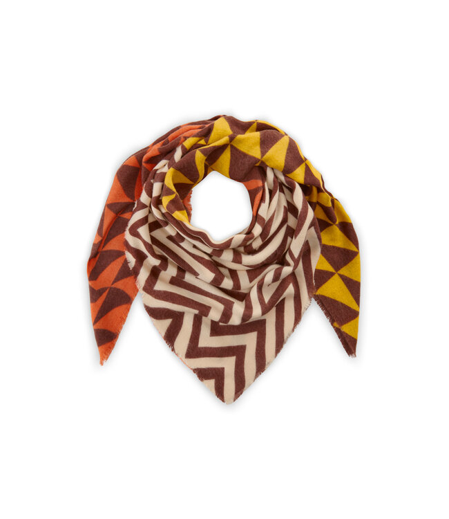 Codello Sjaal Printed Square Graphic Mix Orange