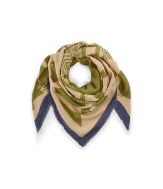 Codello Sjaal Printed Square Horse Beige
