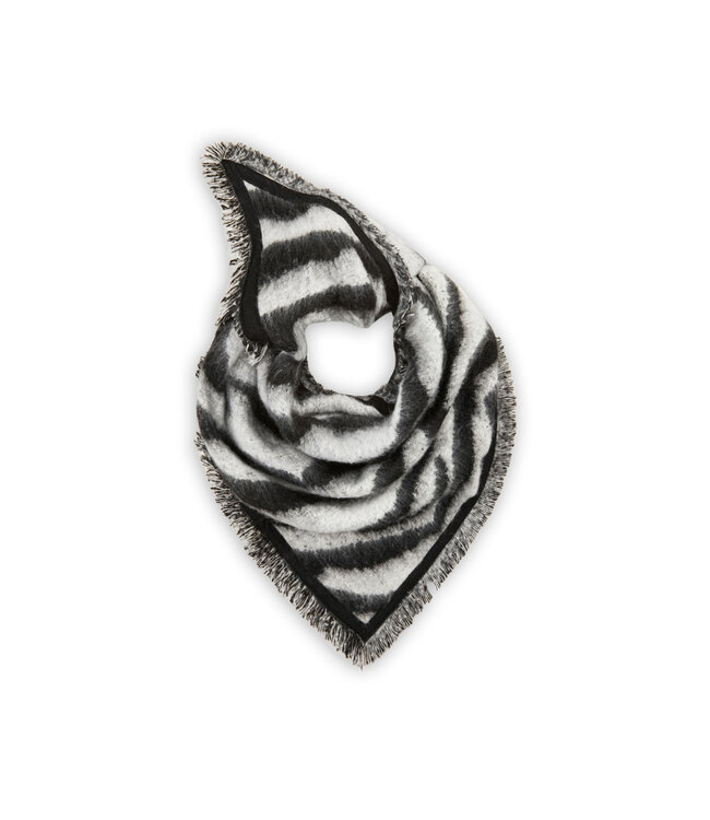 Codello Sjaal Jacquard Triangle Tiger Black
