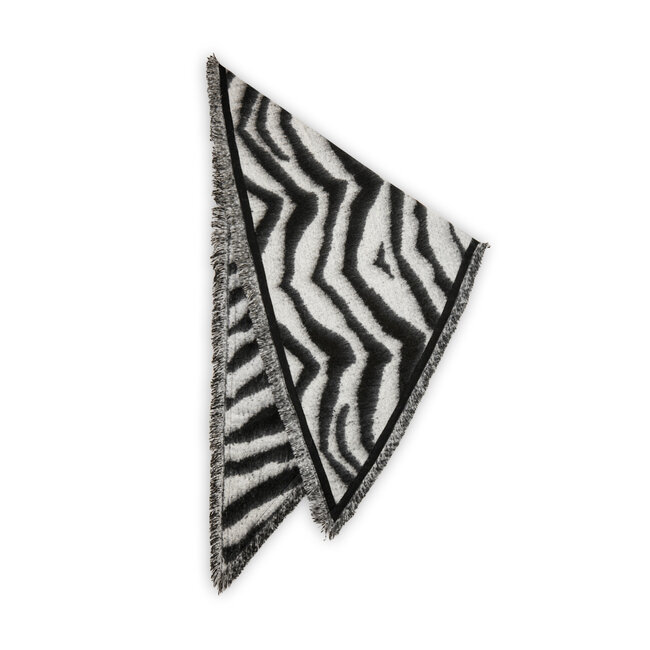 Codello Sjaal Jacquard Triangle Tiger Black