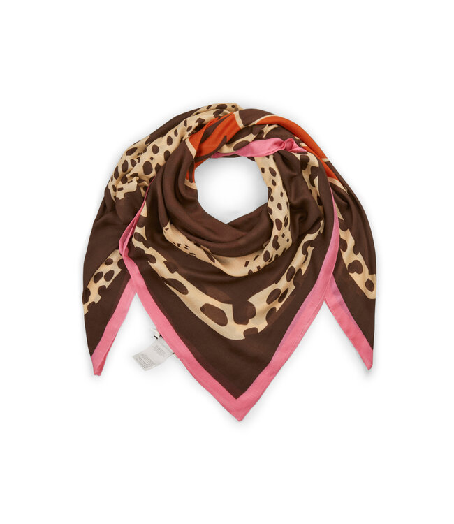 Codello Sjaal Square Modal Animal Mix Brown