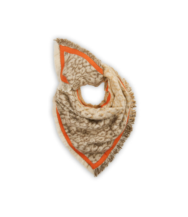 Codello Sjaal Jacquard Triangle Leo Beige