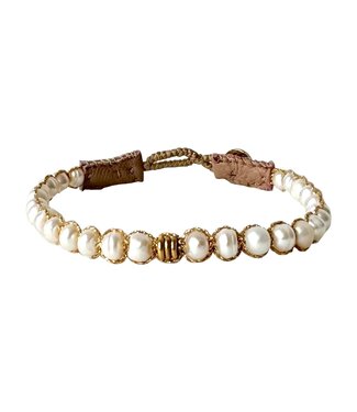 Ibu Jewels Ibu Jewels - Armband Cap Henry Pearls Gold