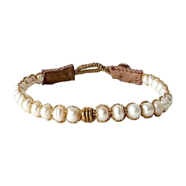 Ibu Jewels Armband Cap Henry Pearls Gold