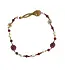 Ibu Jewels Ibu Jewels - Armband Lulu Flower Gold Maroon