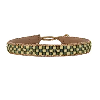 Ibu Jewels Armband Raindrop Bamboo Green