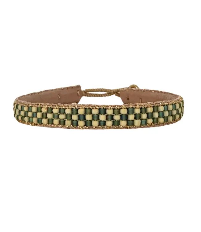 Ibu Jewels Ibu Jewels - Armband Raindrop Bamboo Green