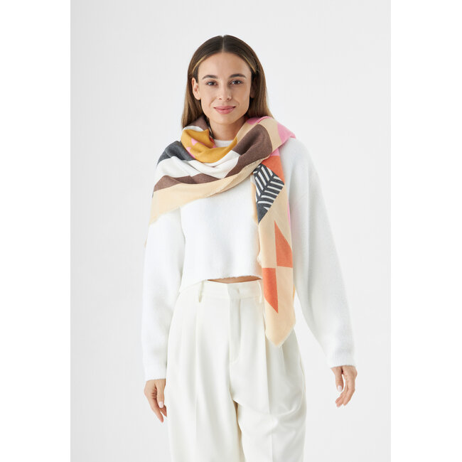 Codello Sjaal Printed Square Horse Beige