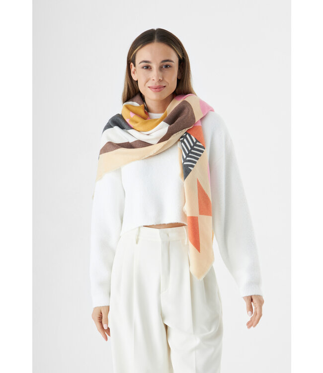 Codello Sjaal Printed Square Horse Beige