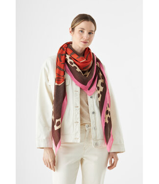 Codello Sjaal Square Modal Animal Mix Brown