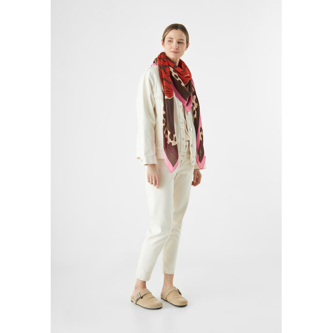 Codello Sjaal Square Modal Animal Mix Brown