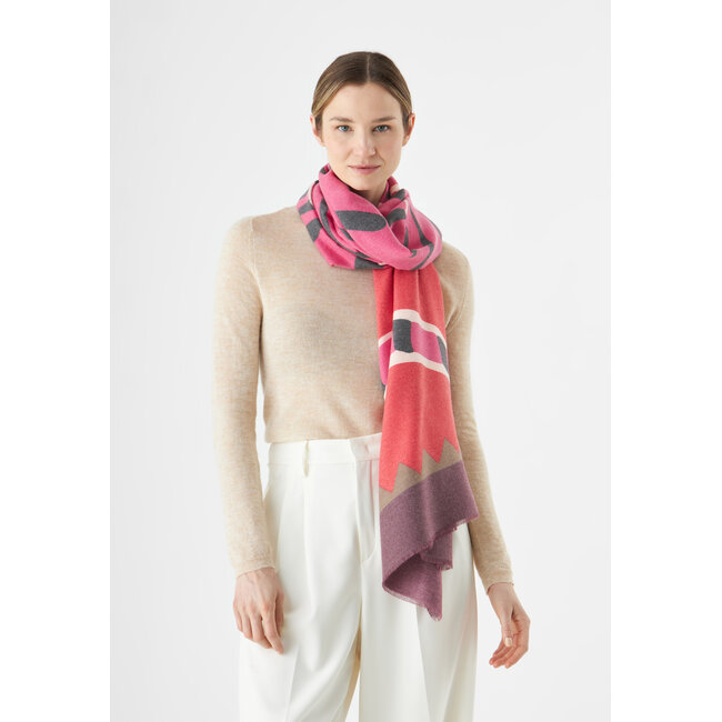 Codello Sjaal Printed Tiger Pink