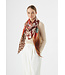 Codello Sjaal Printed Triangle Patched Brown