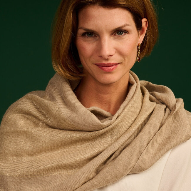 Les Cordes Sjaal LCSCARVES200 Bruin