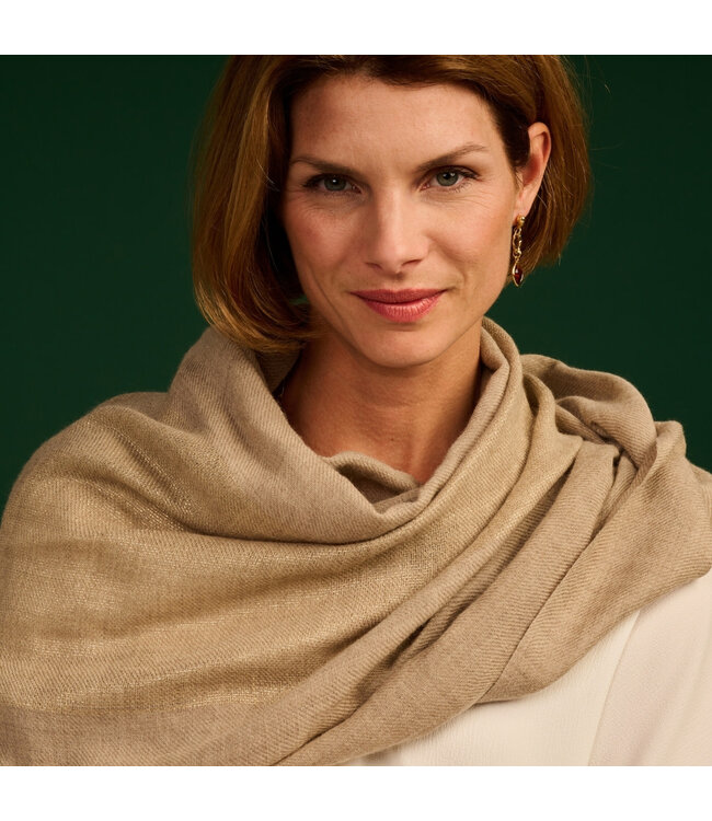 Les Cordes Sjaal LCSCARVES200 Bruin