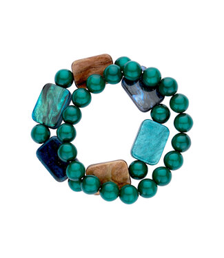 Les Cordes Armband Kesia Groen