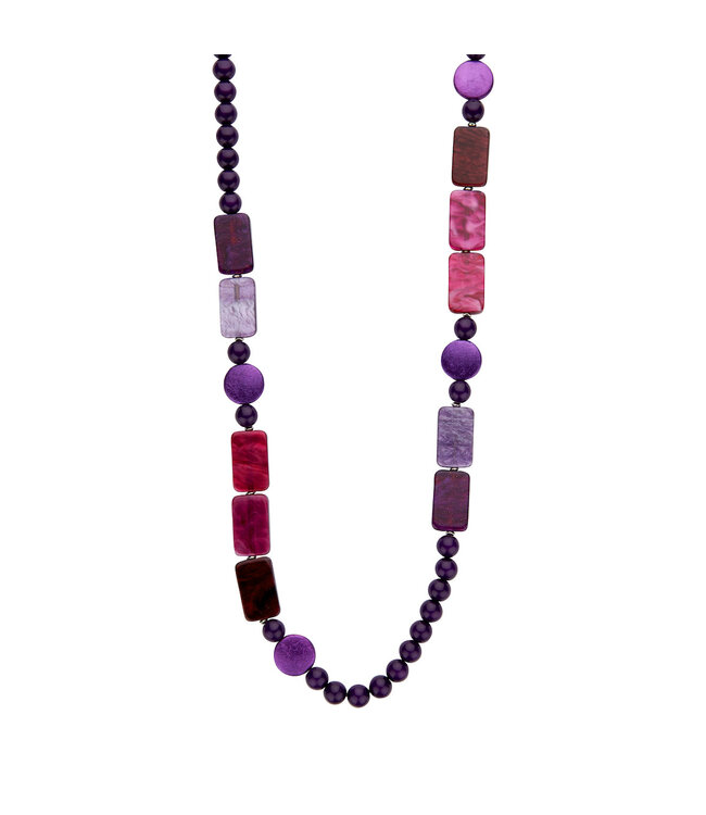 Les Cordes Halsketting Kesia Paars