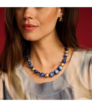 Les Cordes halsketting Pan87 Blauw