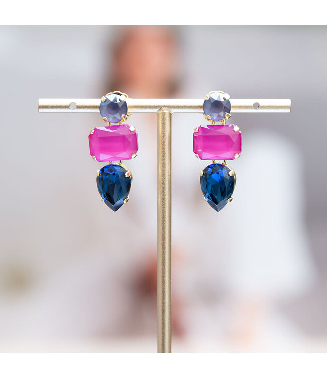 Paviè Paviè - Oorring Blu/Fucsia