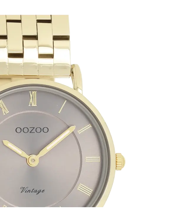 Oozoo Uurwerk Margot Goud/Taupe 28mm