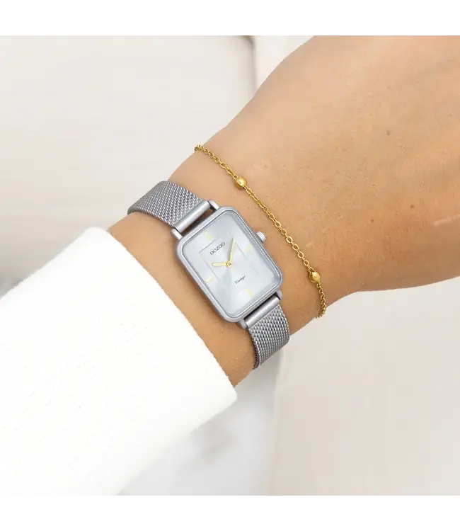 Oozoo Uurwerk Fenne Silver/Grijs 22x30mm