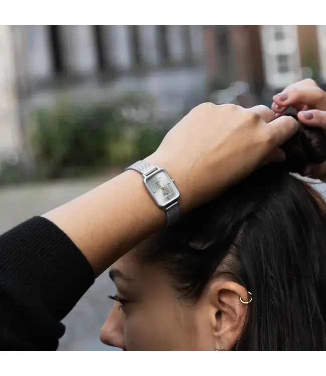 Oozoo Uurwerk Fenne Silver/Grijs 22x30mm