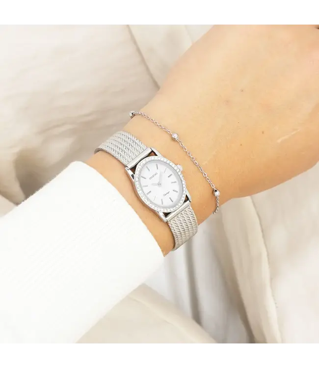 Oozoo Uurwerk Janne Silver/Crystal 28x23mm