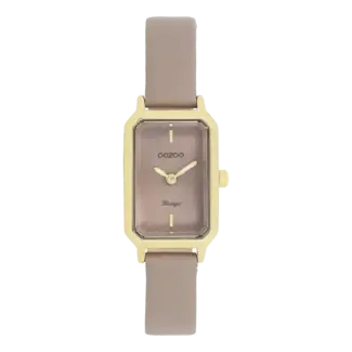 Oozoo Uurwerk Michele Goud/Taupe 22x19mm