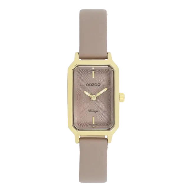 Oozoo Uurwerk Michele Goud/Taupe 22x19mm