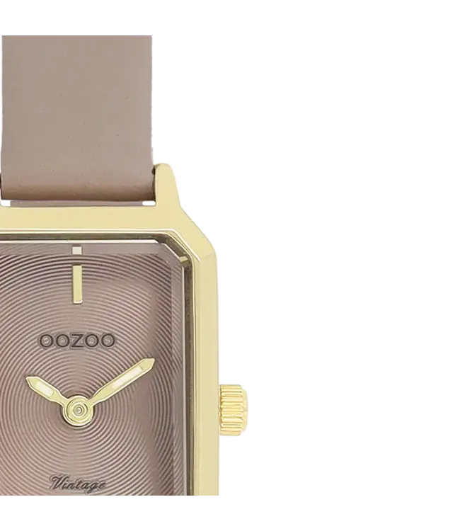 Oozoo Uurwerk Michele Goud/Taupe 22x19mm