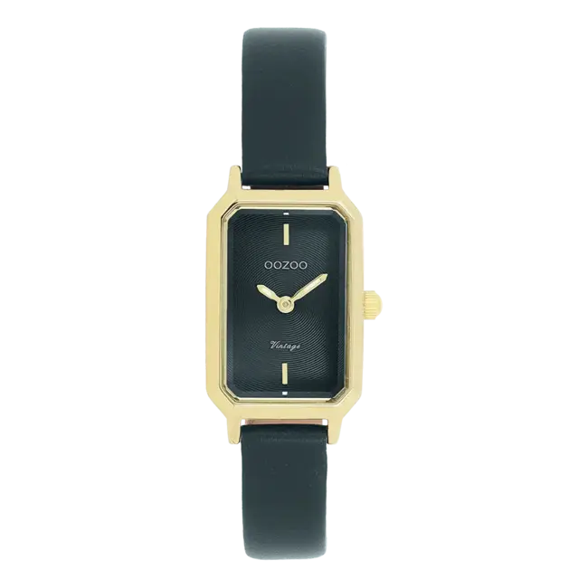 Oozoo Uurwerk Michele Gold/Dark Green 22x19mm