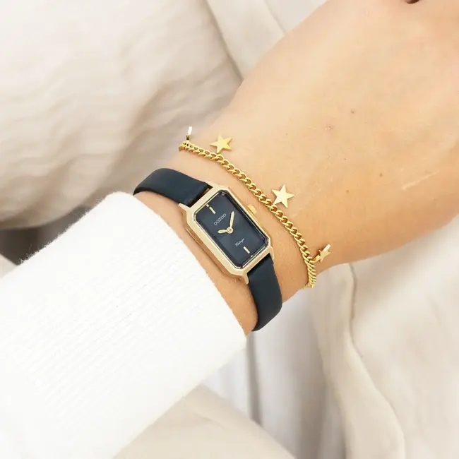 Oozoo Uurwerk Michele Gold/Dark Green 22x19mm