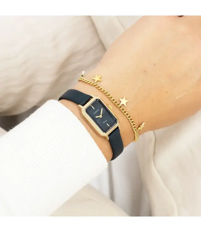 Oozoo Uurwerk Michele Gold/Dark Green 22x19mm