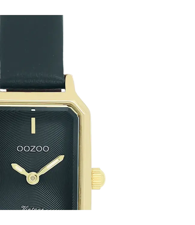 Oozoo Uurwerk Michele Gold/Dark Green 22x19mm