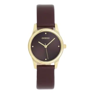 Oozoo Uurwerk Rani Goud/Aubergine 28mm