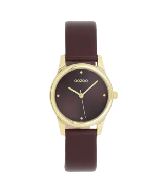 Oozoo Uurwerk Rani Goud/Aubergine 28mm