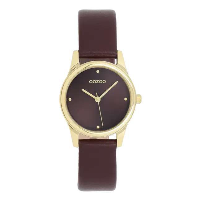Oozoo Uurwerk Rani Goud/Aubergine 28mm