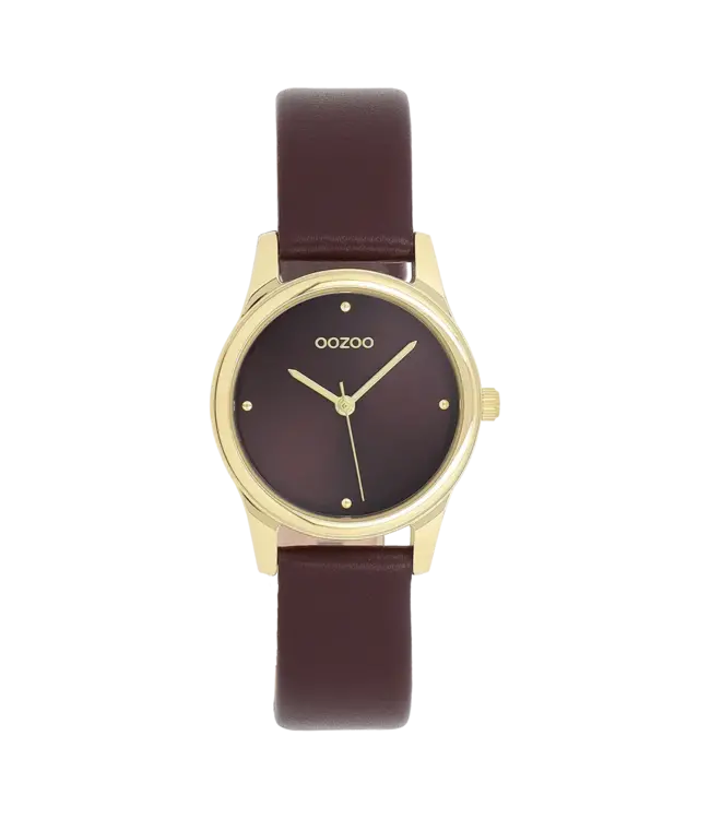 Oozoo Uurwerk Rani Goud/Aubergine 28mm