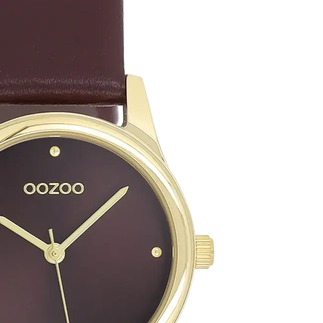 Oozoo Uurwerk Rani Goud/Aubergine 28mm