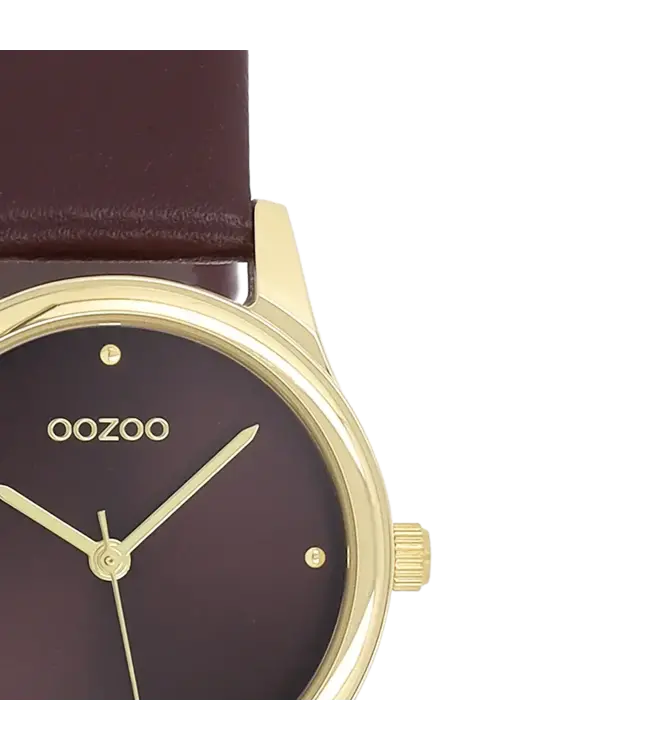 Oozoo Uurwerk Rani Goud/Aubergine 28mm