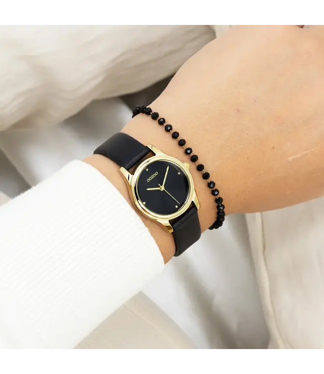 Oozoo Uurwerk Rani Goud/Zwart 28mm