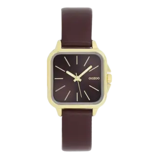 Oozoo Uurwerk Kiara Goud/Aubergine 34mm